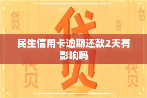 民生信用卡逾期还款2天有影响吗