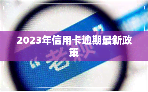 2023年信用卡逾期最新政策