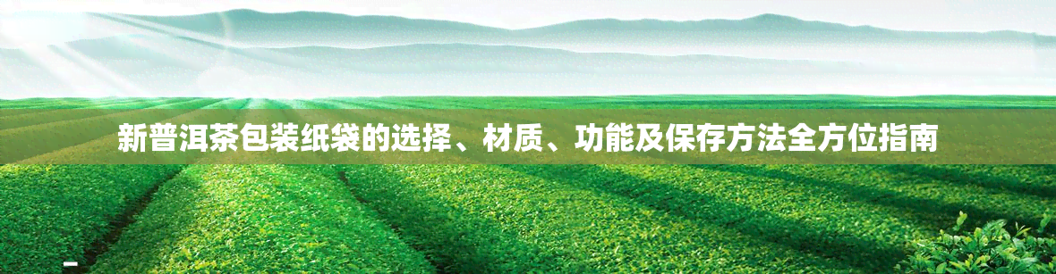 新普洱茶包装纸袋的选择、材质、功能及保存方法全方位指南