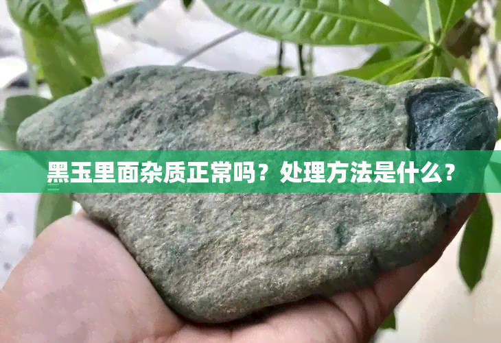 黑玉里面杂质正常吗？处理方法是什么？