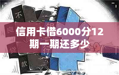 信用卡借6000分12期一期还多少