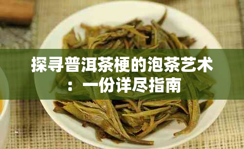 探寻普洱茶梗的泡茶艺术：一份详尽指南