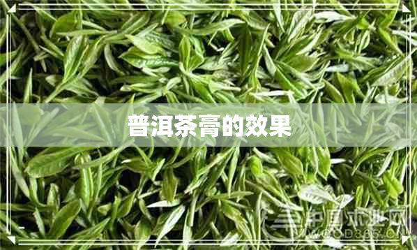 普洱茶膏的效果