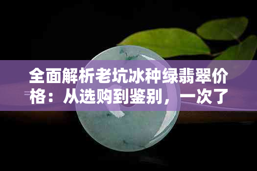 全面解析老坑冰种绿翡翠价格：从选购到鉴别，一次了解所有关键点