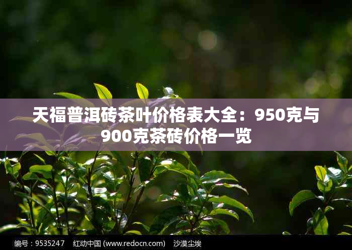 天福普洱砖茶叶价格表大全：950克与900克茶砖价格一览