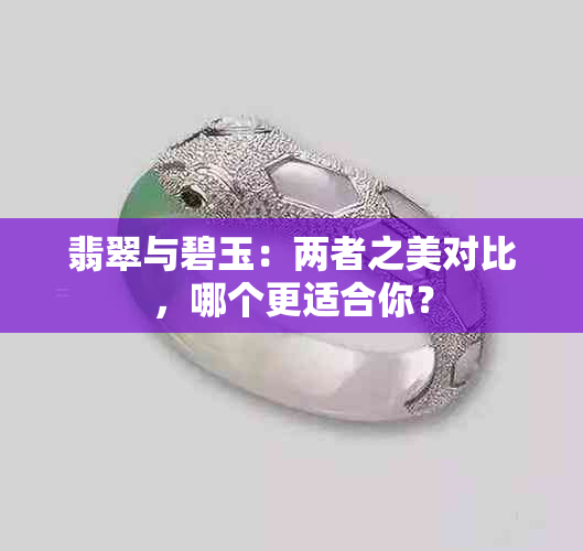 翡翠与碧玉：两者之美对比，哪个更适合你？