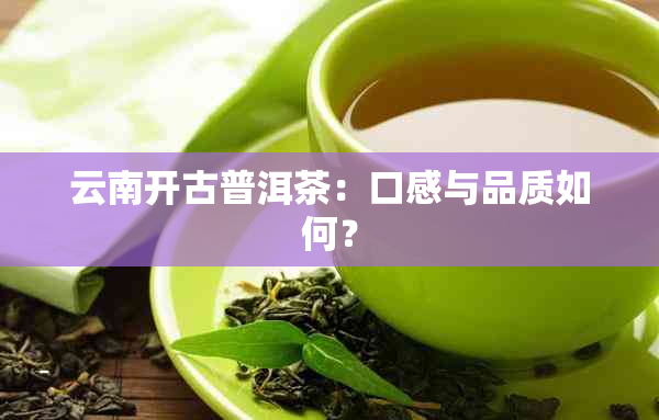 云南开古普洱茶：口感与品质如何？