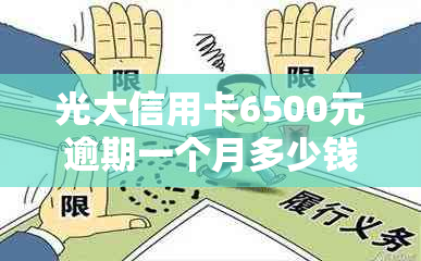 光大信用卡6500元逾期一个月多少钱利息-光大信用卡6500元逾期一个月多少钱利息啊