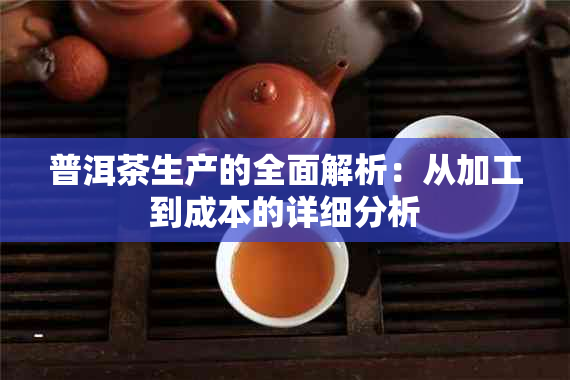 普洱茶生产的全面解析：从加工到成本的详细分析