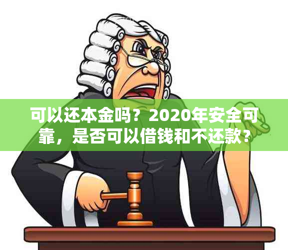 可以还本金吗？2020年安全可靠，是否可以借钱和不还款？