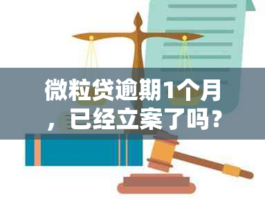 微粒贷逾期1个月，已经立案了吗？我该如何解决这个问题？