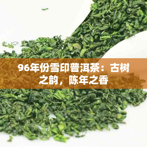 96年份雪印普洱茶：古树之韵，陈年之香