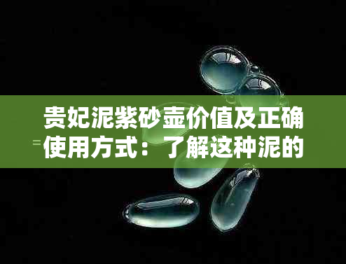 贵妃泥紫砂壶价值及正确使用方式：了解这种泥的特性