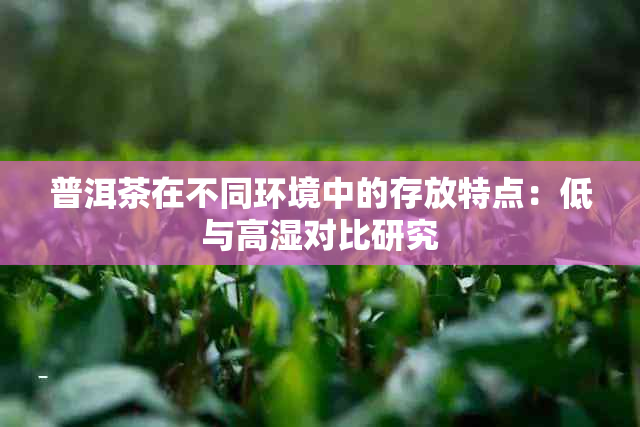 普洱茶在不同环境中的存放特点：低与高湿对比研究