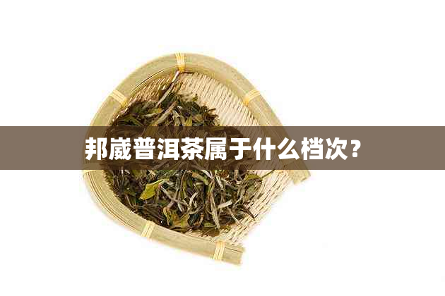 邦崴普洱茶属于什么档次？