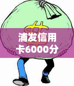 浦发信用卡6000分24期：每月还款金额与12期利息计算