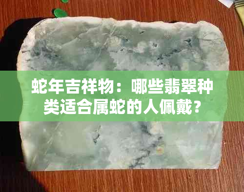 蛇年吉祥物：哪些翡翠种类适合属蛇的人佩戴？