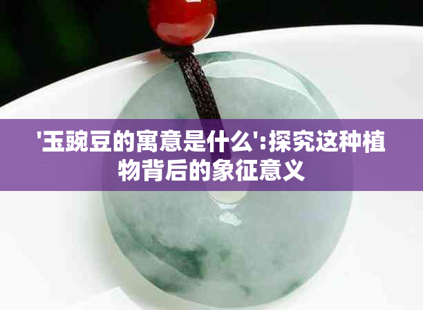 '玉豌豆的寓意是什么':探究这种植物背后的象征意义