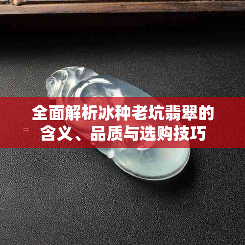 全面解析冰种老坑翡翠的含义、品质与选购技巧