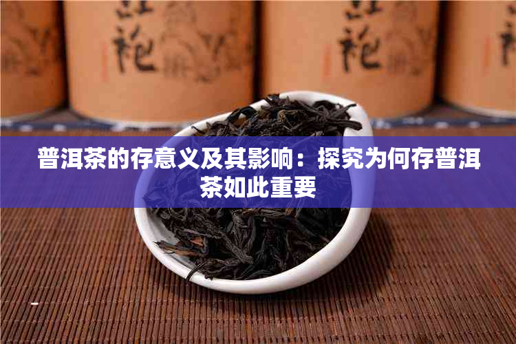 普洱茶的存意义及其影响：探究为何存普洱茶如此重要