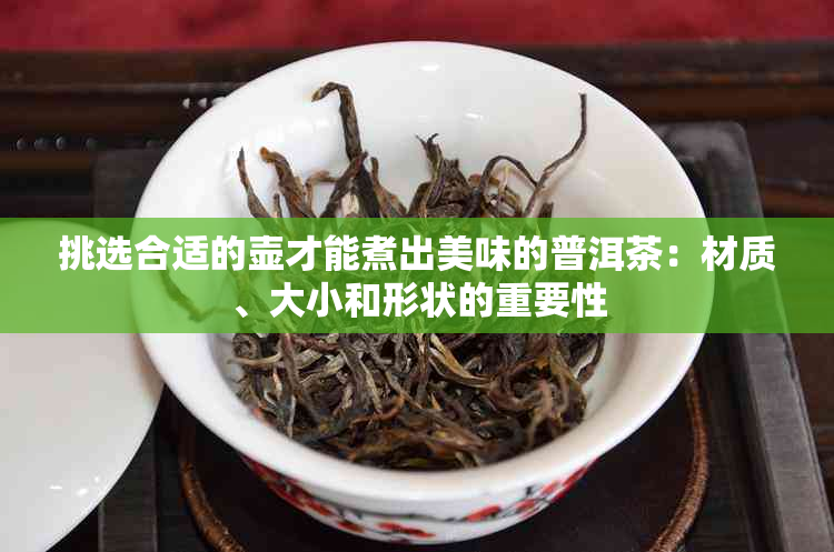 挑选合适的壶才能煮出美味的普洱茶：材质、大小和形状的重要性