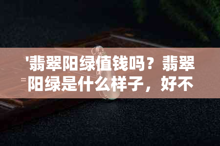 '翡翠阳绿值钱吗？翡翠阳绿是什么样子，好不好，分几种色？'-什么叫翡翠阳绿