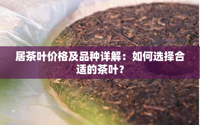 居茶叶价格及品种详解：如何选择合适的茶叶？