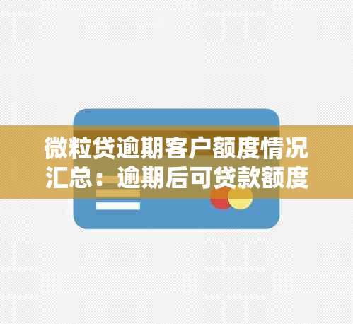 微粒贷逾期客户额度情况汇总：逾期后可贷款额度、逾期额度处理方式