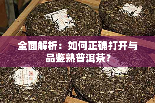 全面解析：如何正确打开与品鉴熟普洱茶？