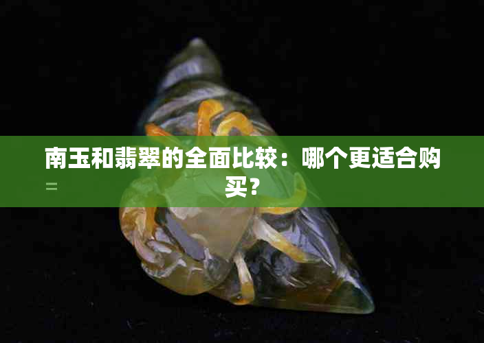 南玉和翡翠的全面比较：哪个更适合购买？