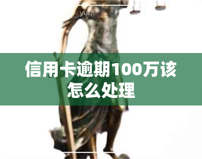 信用卡逾期100万该怎么处理