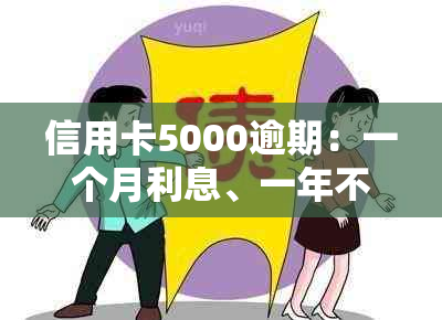 信用卡5000逾期：一个月利息、一年不还处理、影响及起诉风险