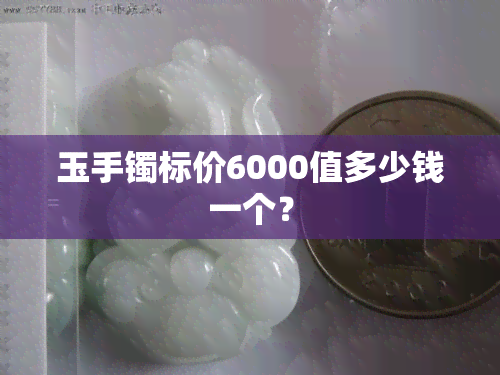 玉手镯标价6000值多少钱一个？