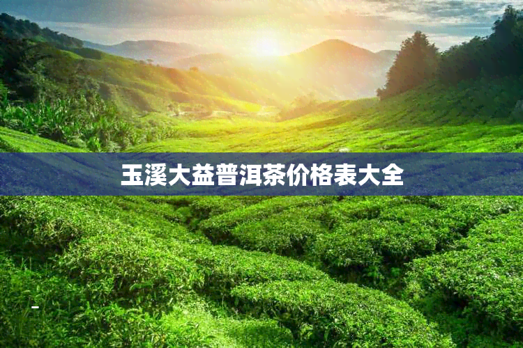 玉溪大益普洱茶价格表大全