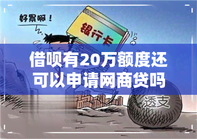 借呗有20万额度还可以申请网商贷吗