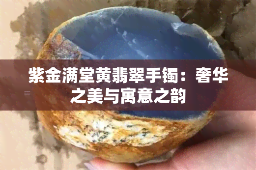 紫金满堂黄翡翠手镯：奢华之美与寓意之韵