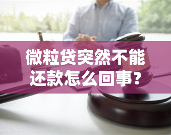 微粒贷突然不能还款怎么回事？解决办法在这里！