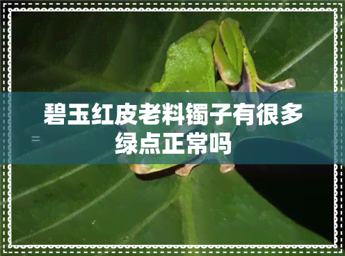 碧玉红皮老料镯子有很多绿点正常吗