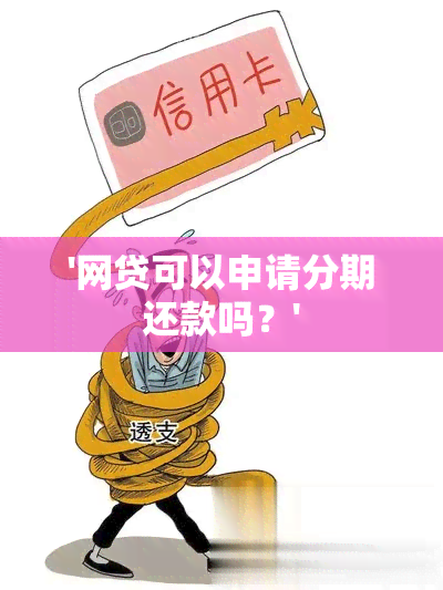 '网贷可以申请分期还款吗？'