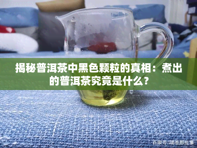 揭秘普洱茶中黑色颗粒的真相：煮出的普洱茶究竟是什么？