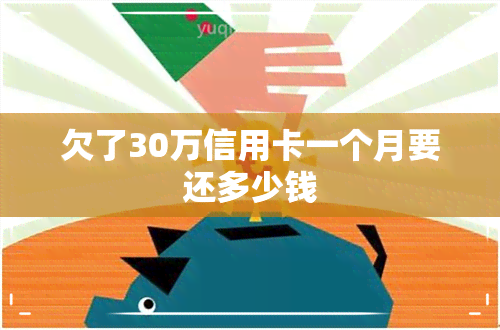 欠了30万信用卡一个月要还多少钱