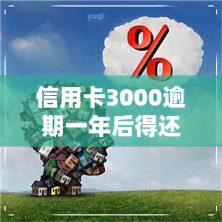 信用卡3000逾期一年后得还多少