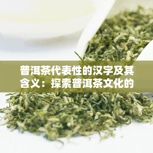 普洱茶代表性的汉字及其含义：探索普洱茶文化的深度与广度