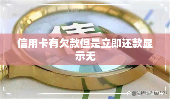 信用卡有欠款但是立即还款显示无