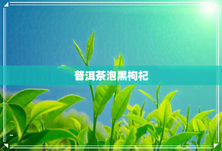 普洱茶泡黑枸杞