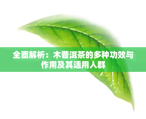 全面解析：木普洱茶的多种功效与作用及其适用人群