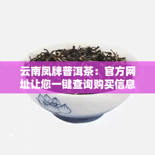 云南凤牌普洱茶：官方网址让您一键查询购买信息！