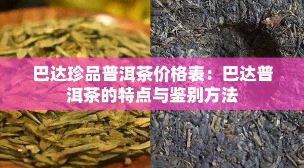 巴达珍品普洱茶价格表：巴达普洱茶的特点与鉴别方法