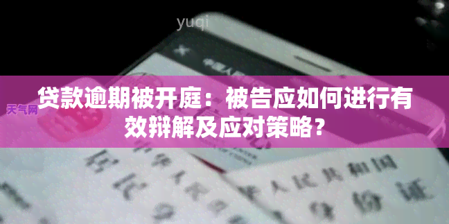 贷款逾期被开庭：被告应如何进行有效辩解及应对策略？