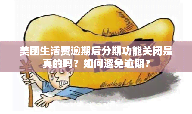 美团生活费逾期后分期功能关闭是真的吗？如何避免逾期？